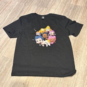 Bubbles Guppies T Shirt Black Adult S